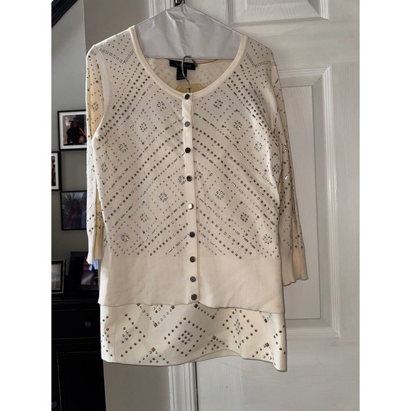 White House Black Market Skirt - Studded Embellished Pencil Skirt - Size 6‎ - Picture 8 of 8